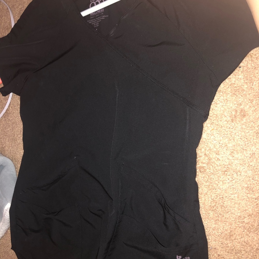 Black scrub top